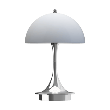 Panthella 160 Portable v3 bordslampa - Chrome opal grey - Louis Poulsen