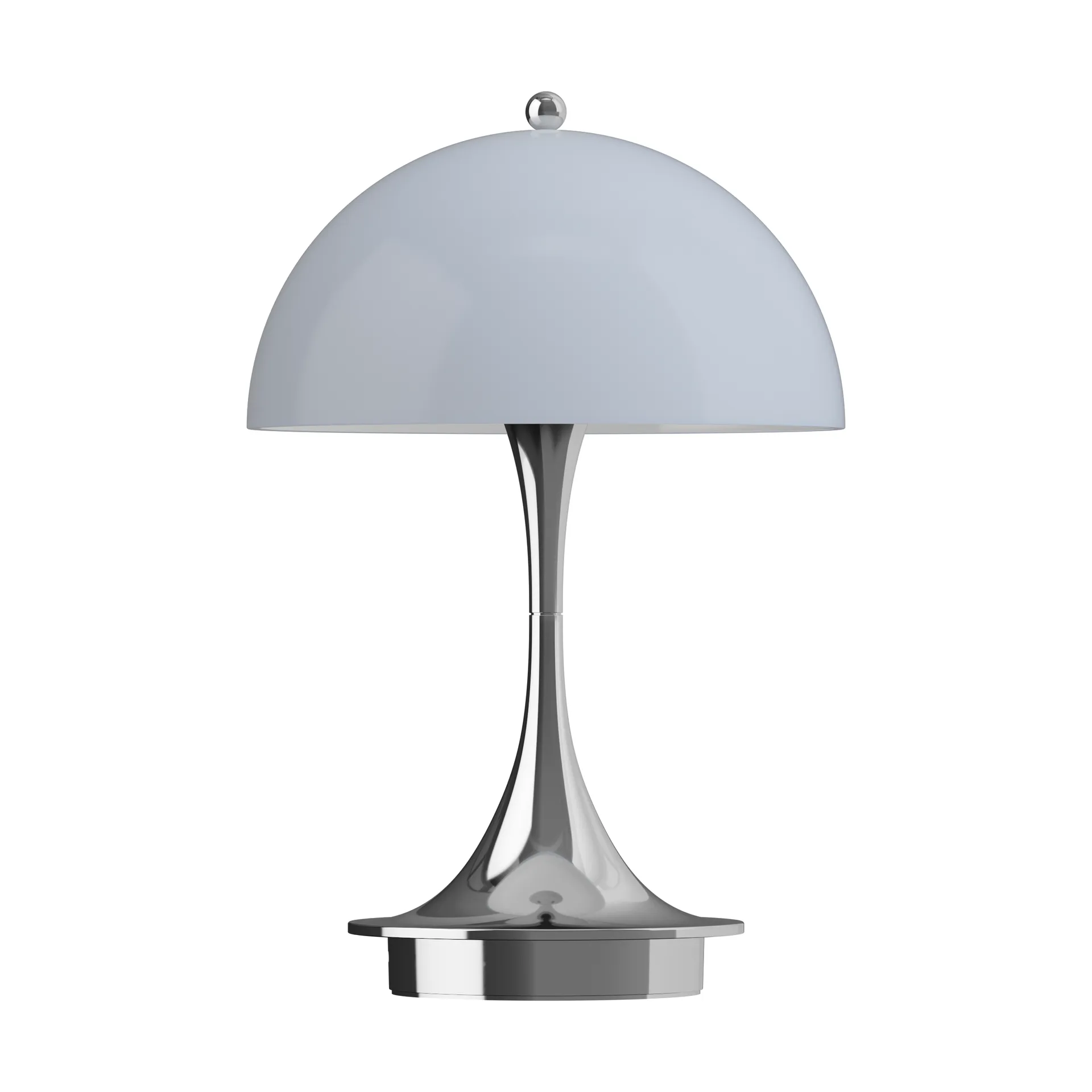 Panthella 160 Portable v3 bordslampa, Chrome opal grey Louis Poulsen
