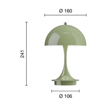Panthella 160 Portable v3 bordslampa - Green - Louis Poulsen