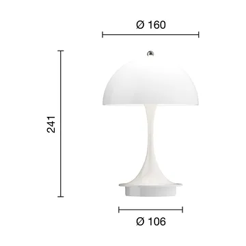 Panthella 160 Portable v3 bordslampa - Opal white - Louis Poulsen