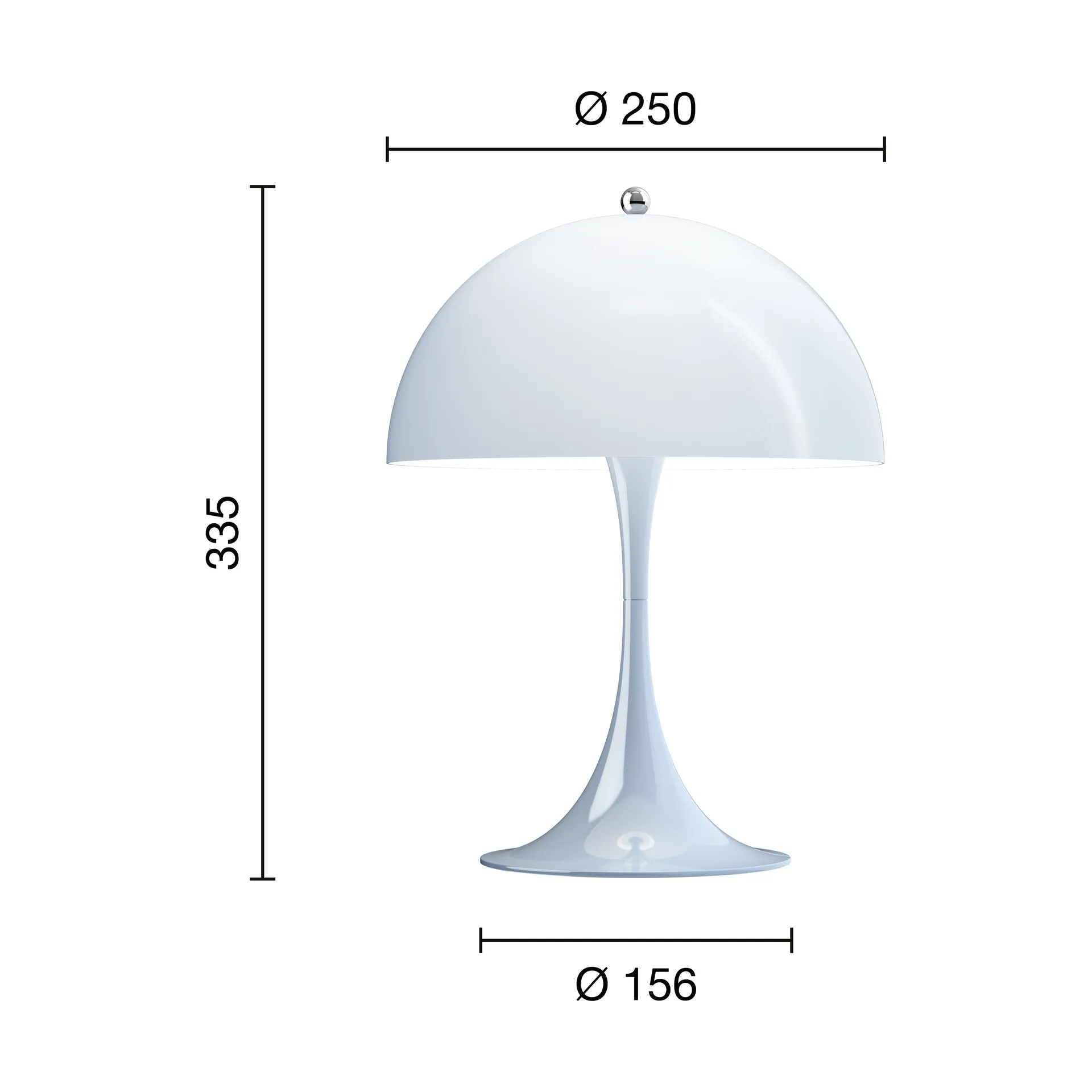 Panthella 250 bordslampa, Pale blue Louis Poulsen