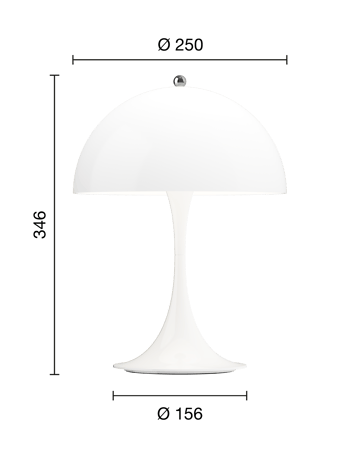 Panthella 250 portabel bordslampa - Opal white - Louis Poulsen