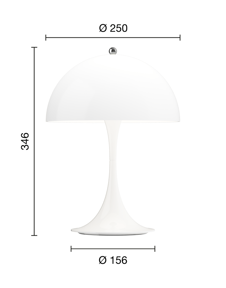 Panthella 250 portabel bordslampa, Opal white Louis Poulsen