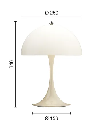 Panthella 250 portabel bordslampa V3 - Opal beige - Louis Poulsen