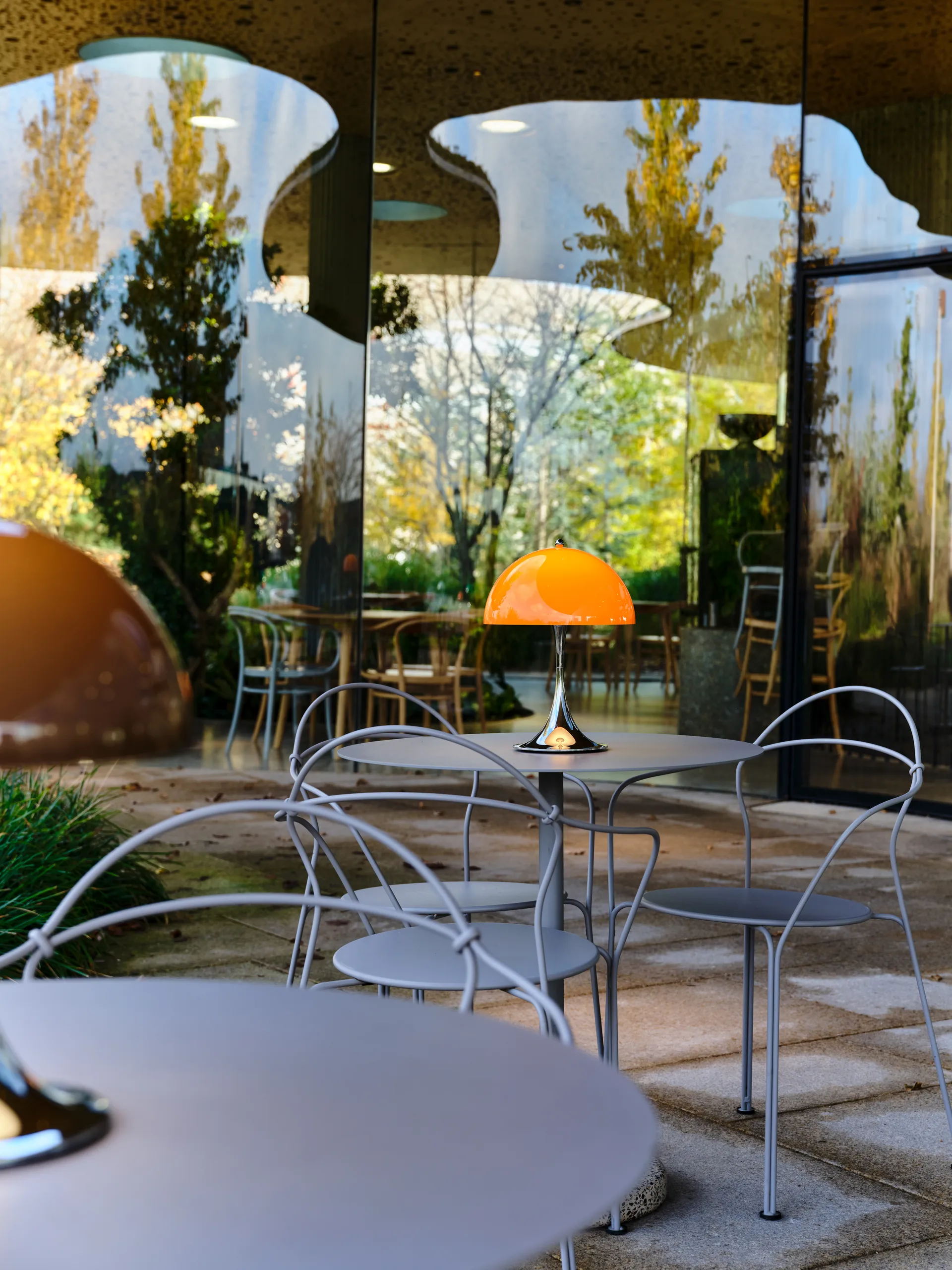 Panthella 250 portabel bordslampa V3, Original Opal Orange Louis Poulsen