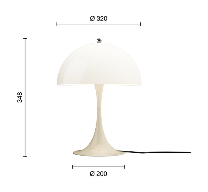 Panthella 320 bordslampa, Opal beige Louis Poulsen