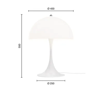 Panthella 400 bordslampa - V3, Opal whie - Louis Poulsen