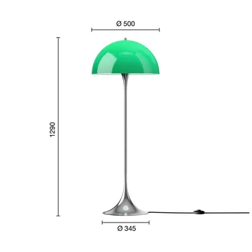 Panthella 500 golvlampa - Original opal green - Louis Poulsen