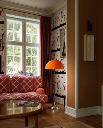 Panthella 500 golvlampa - Original opal orange - Louis Poulsen