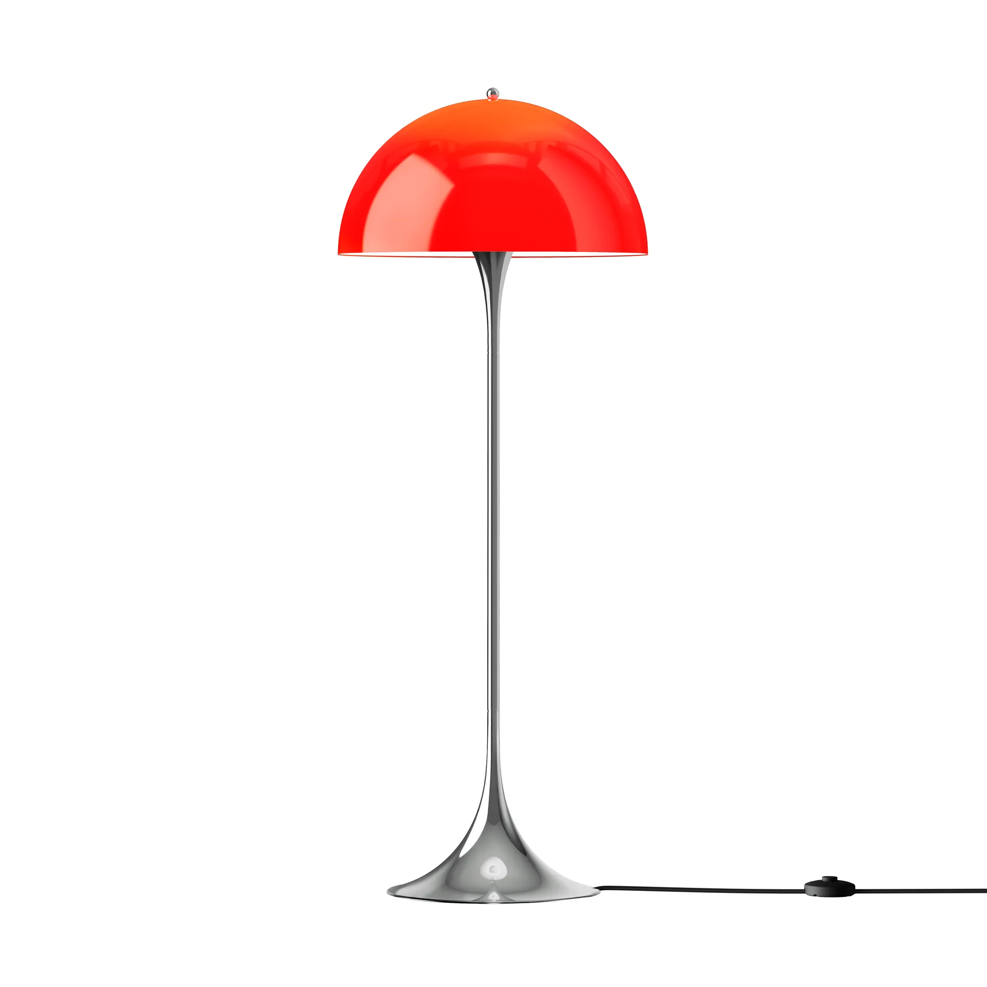Panthella 500 golvlampa, Original opal red Louis Poulsen