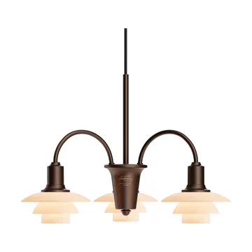 PH 1/1 Chandelier Centenary Edition ljuskrona - Brass-dusty terracotta, 3 armar - Louis Poulsen