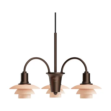 PH 1/1 Chandelier Centenary Edition ljuskrona - Brass-dusty terracotta, 3 armar - Louis Poulsen