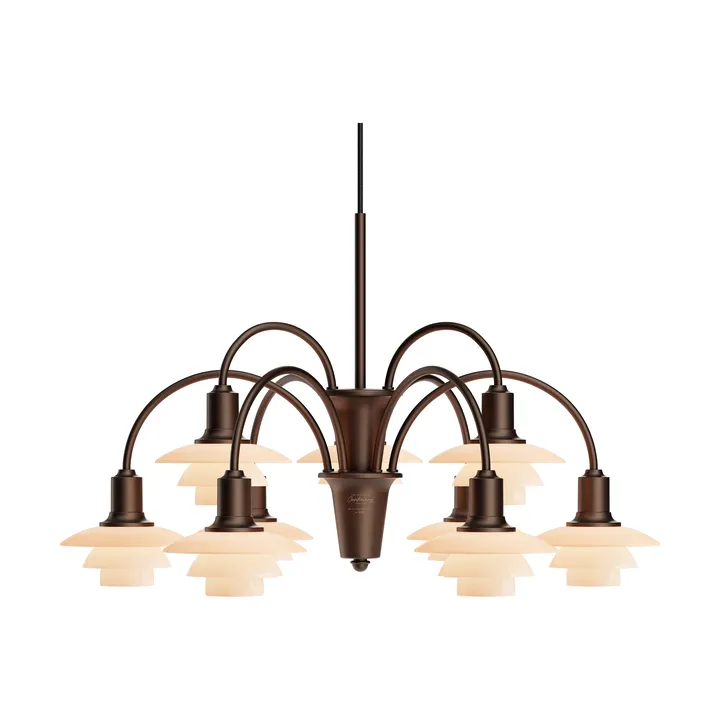 PH 1/1 Chandelier Centenary Edition ljuskrona - Brass-dusty terracotta, 9 armar - Louis Poulsen