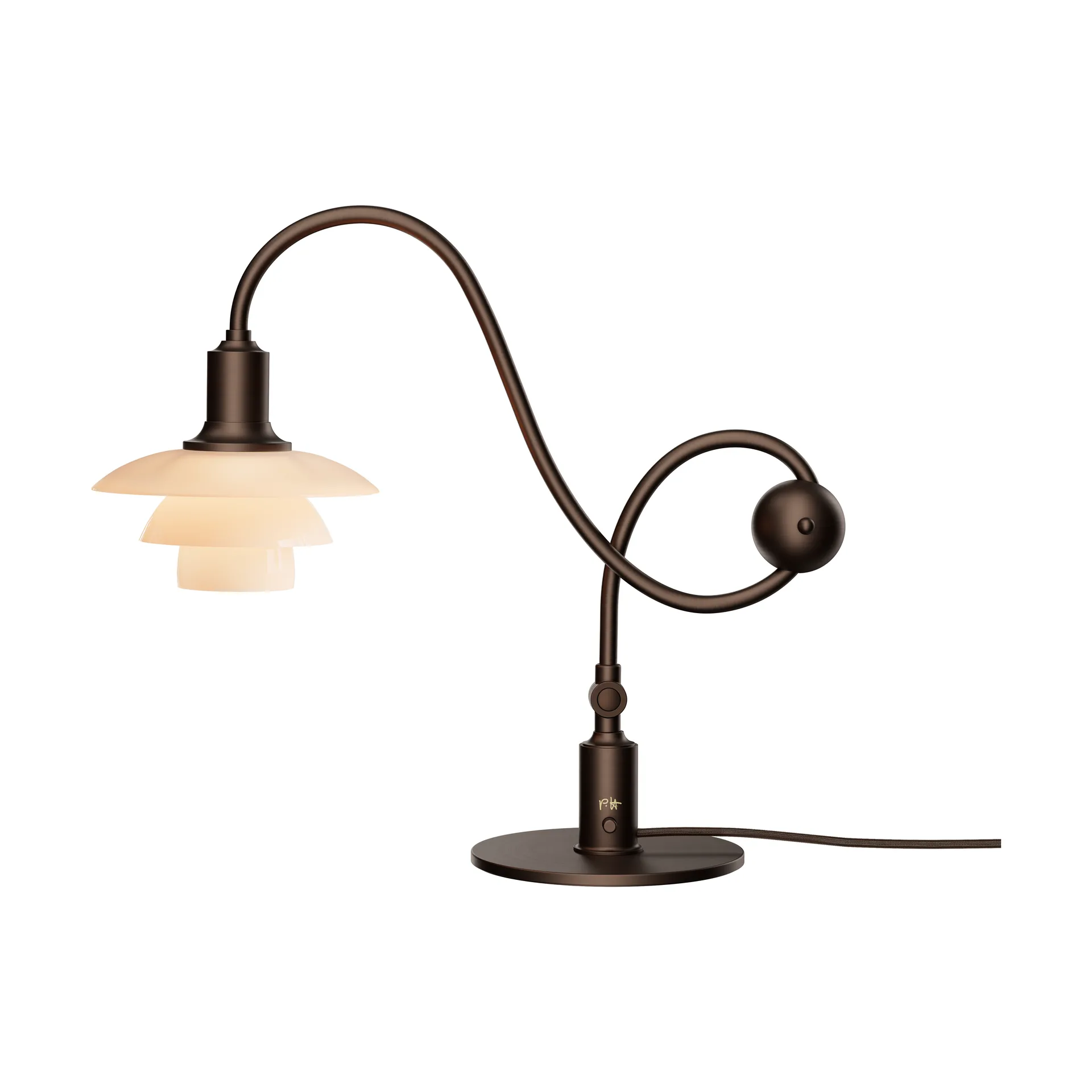 PH 1/1 Piano bordslampa, Dusty terracotta Louis Poulsen