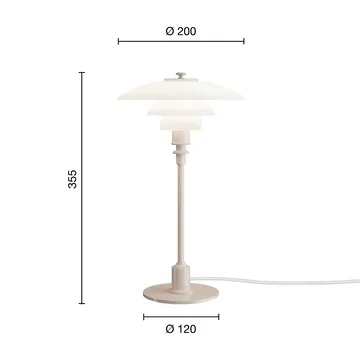PH 2/1 bordslampa - Glossy beige - Louis Poulsen