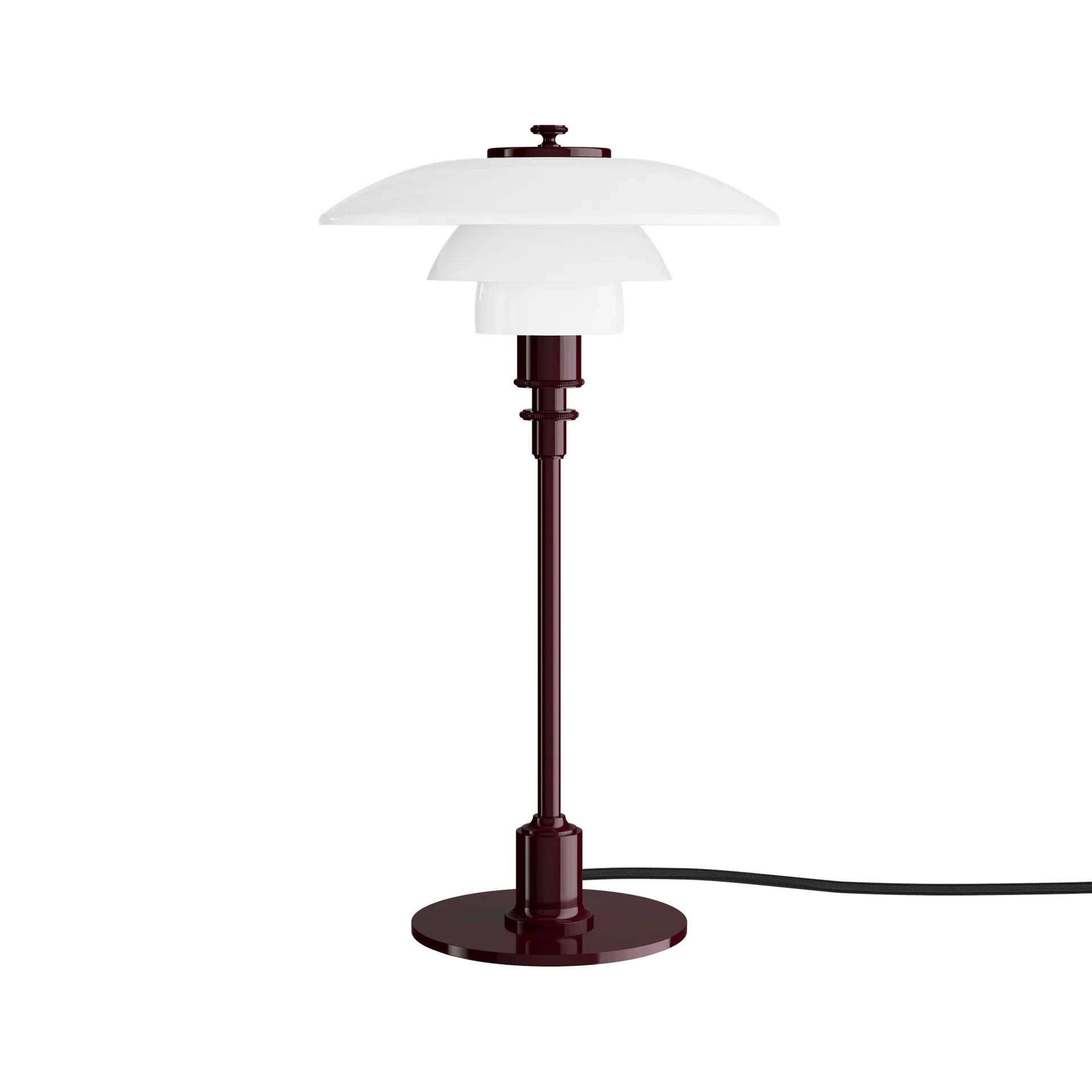 PH 2/1 bordslampa, Glossy burgundy Louis Poulsen