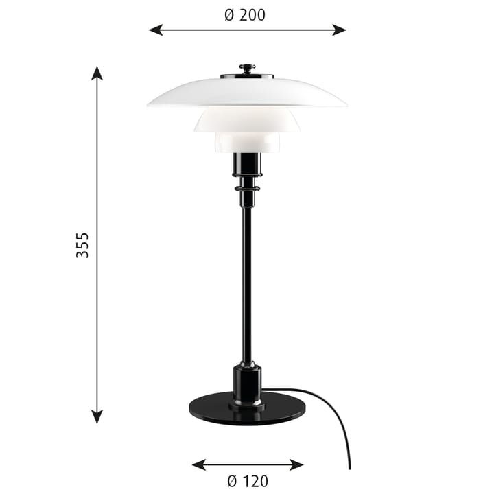 PH 2/1 bordslampa - Svart - Louis Poulsen