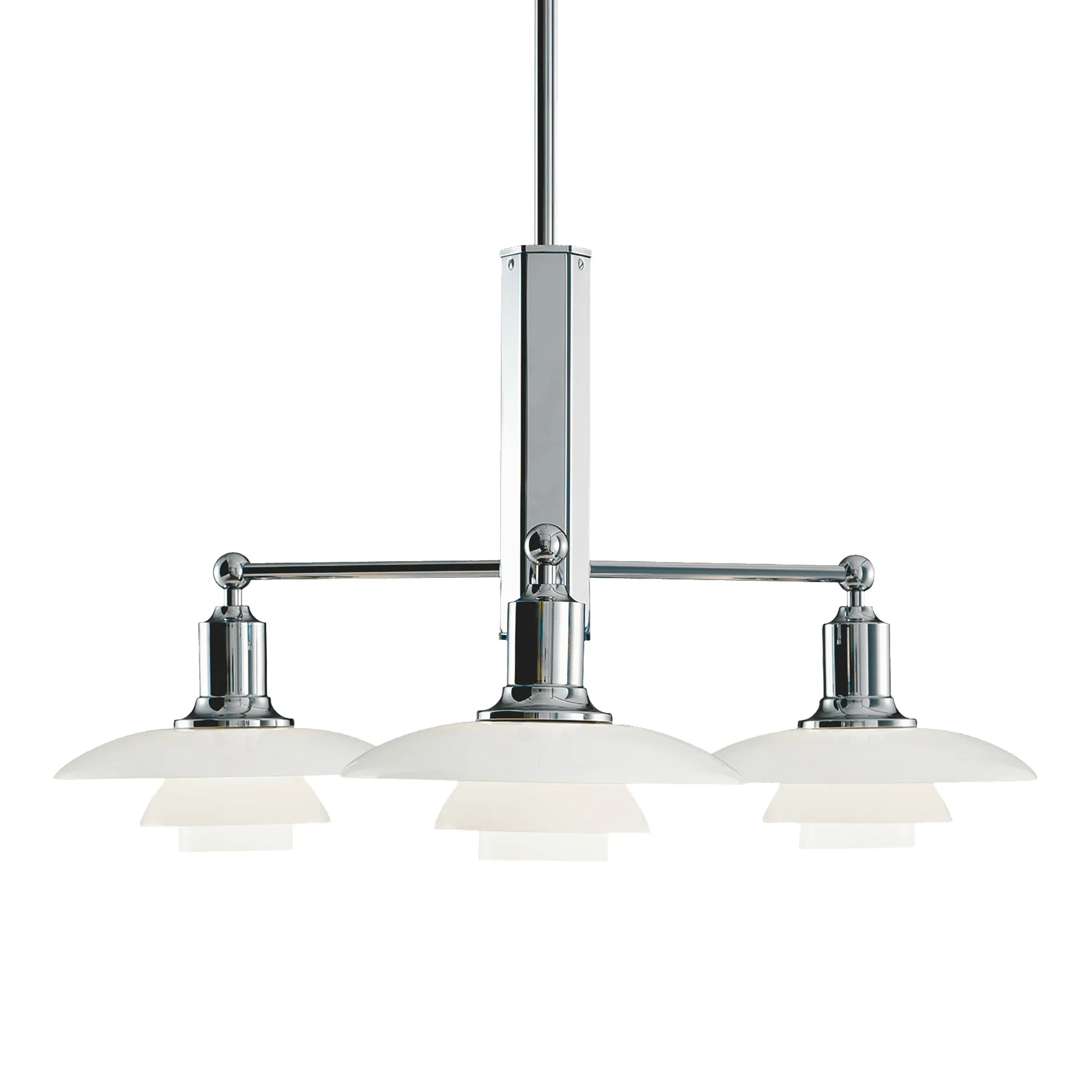 PH 2/1 ljuskrona, Förkromad högglans Louis Poulsen