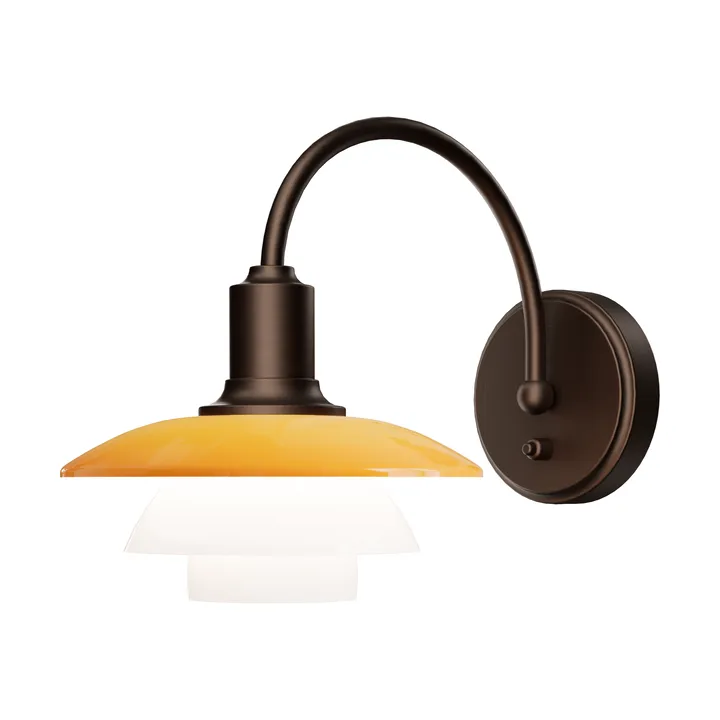 PH 2/2 Centenary Edition vägglampa - Amber-opal white, fast installation - Louis Poulsen