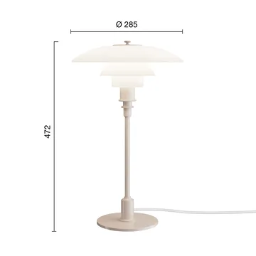 PH 3/2 bordslampa - Glossy beige - Louis Poulsen