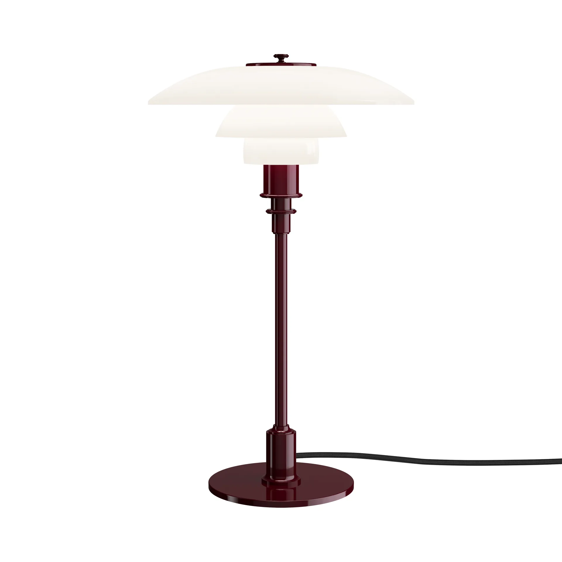 PH 3/2 bordslampa, Glossy burgundy Louis Poulsen
