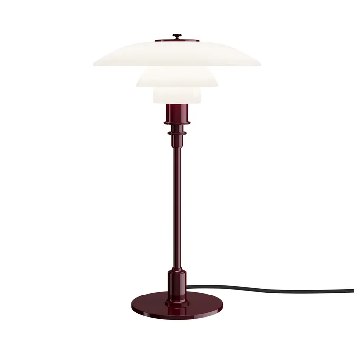 PH 3/2 bordslampa - Glossy burgundy - Louis Poulsen