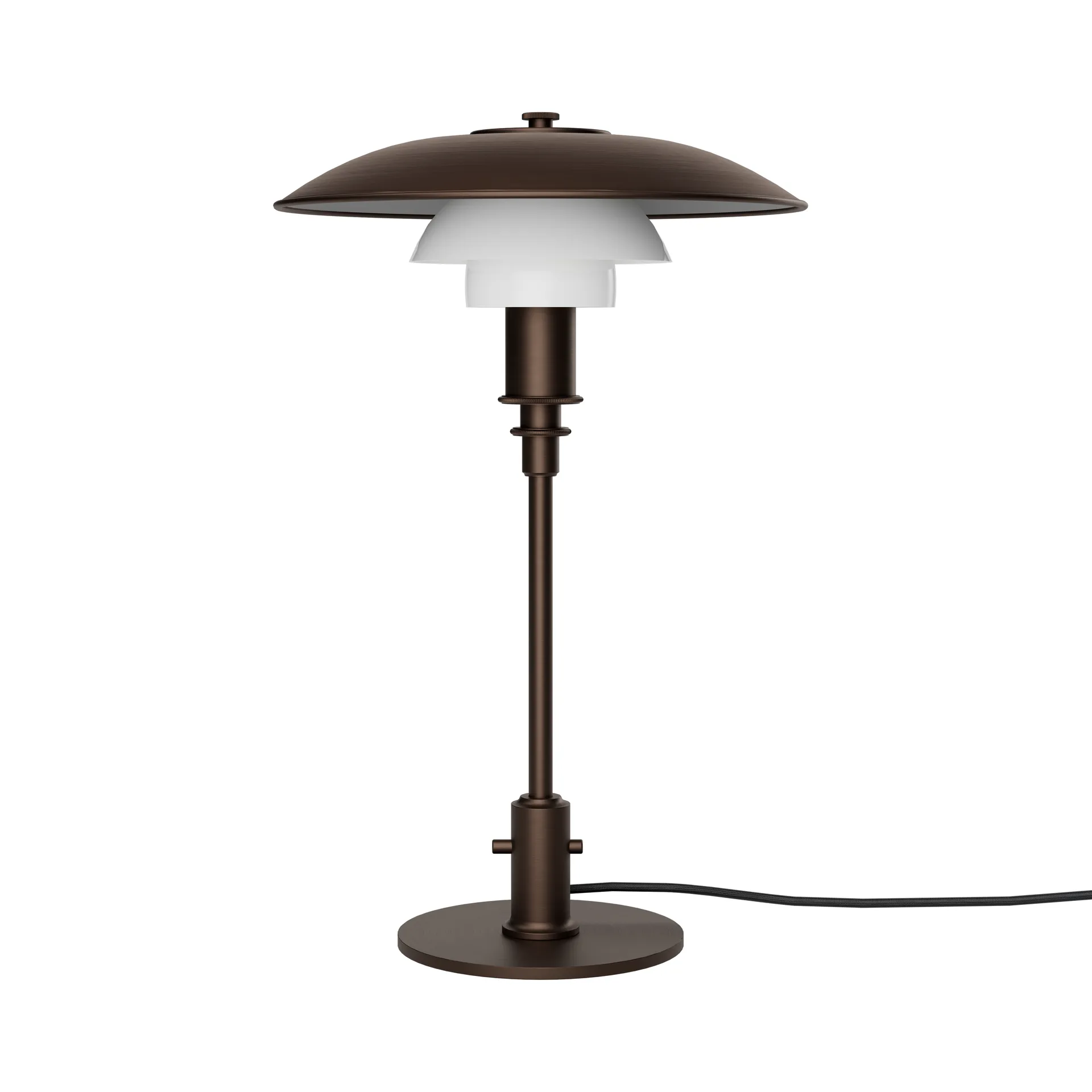 PH 3/2 Luna bordslampa, Aged brass-opalglas Louis Poulsen