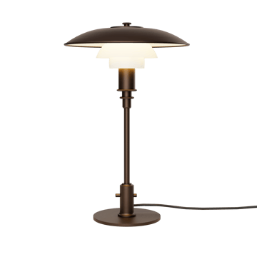 PH 3/2 Luna bordslampa - Aged brass-opalglas - Louis Poulsen