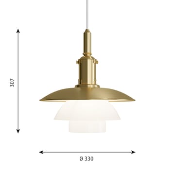 PH 3/3 pendel Limited Edition - Mässing-opalglas - Louis Poulsen