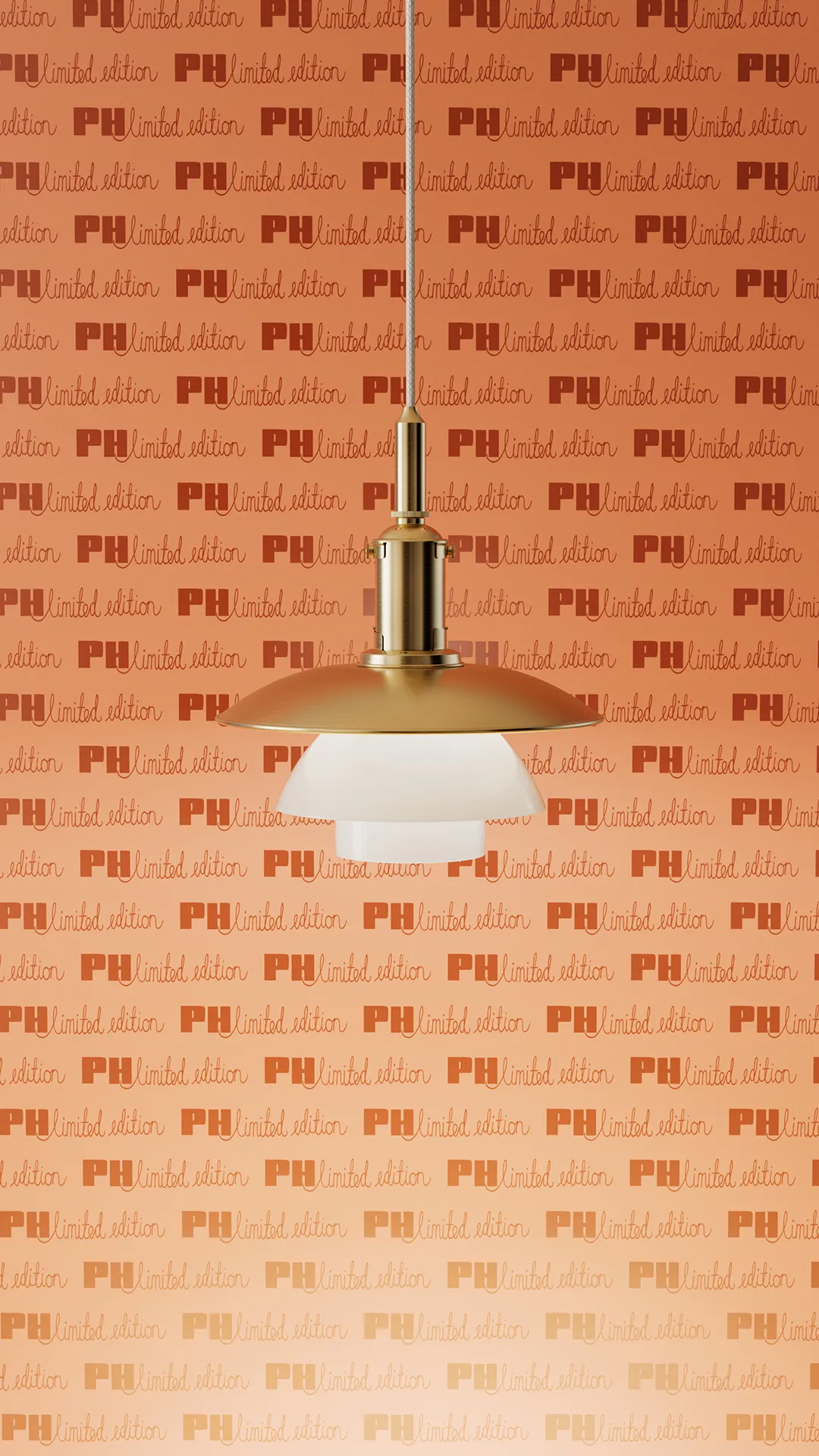 PH 3/3 pendel Limited Edition, Mässing-opalglas Louis Poulsen