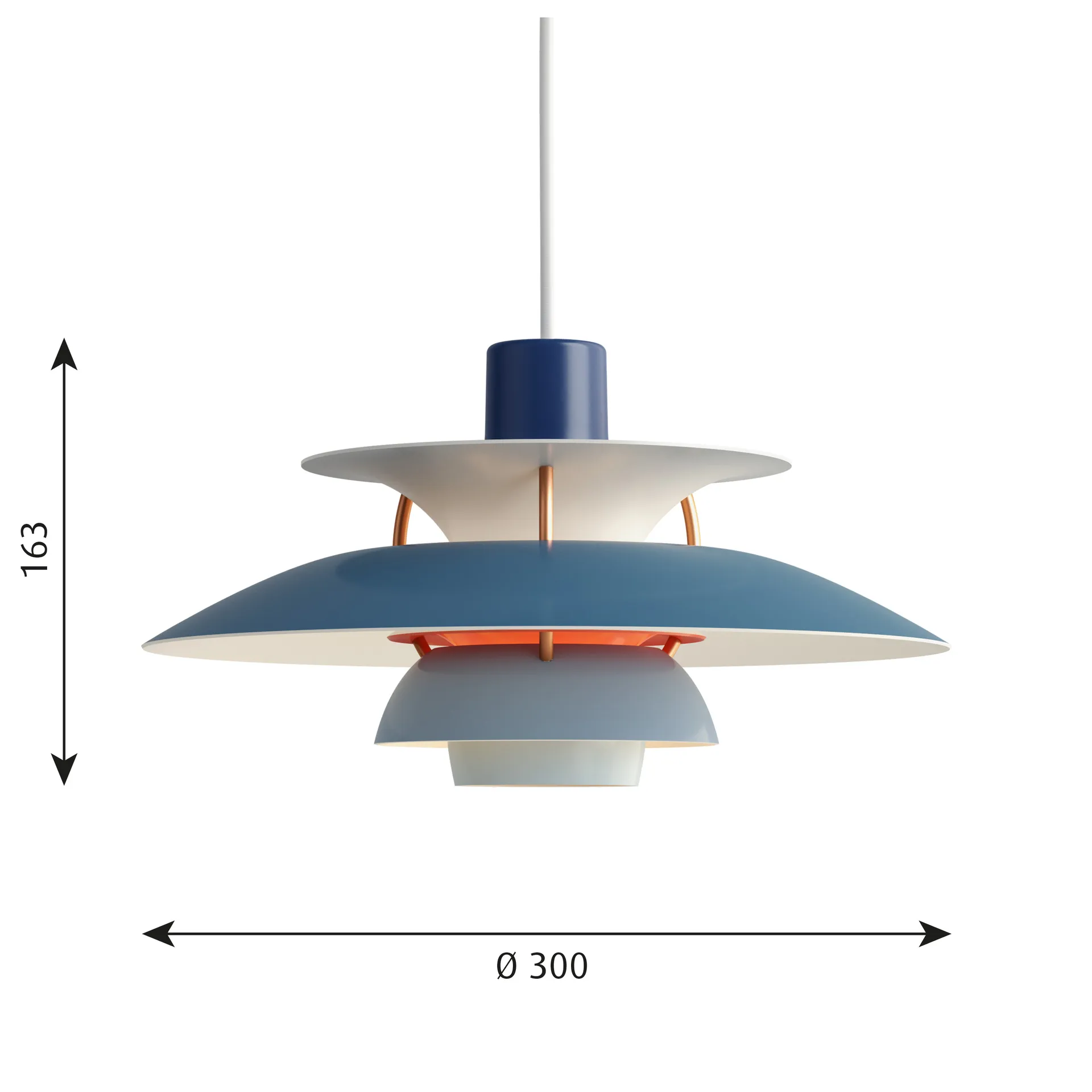 PH 5 MINI pendel, Blå Louis Poulsen