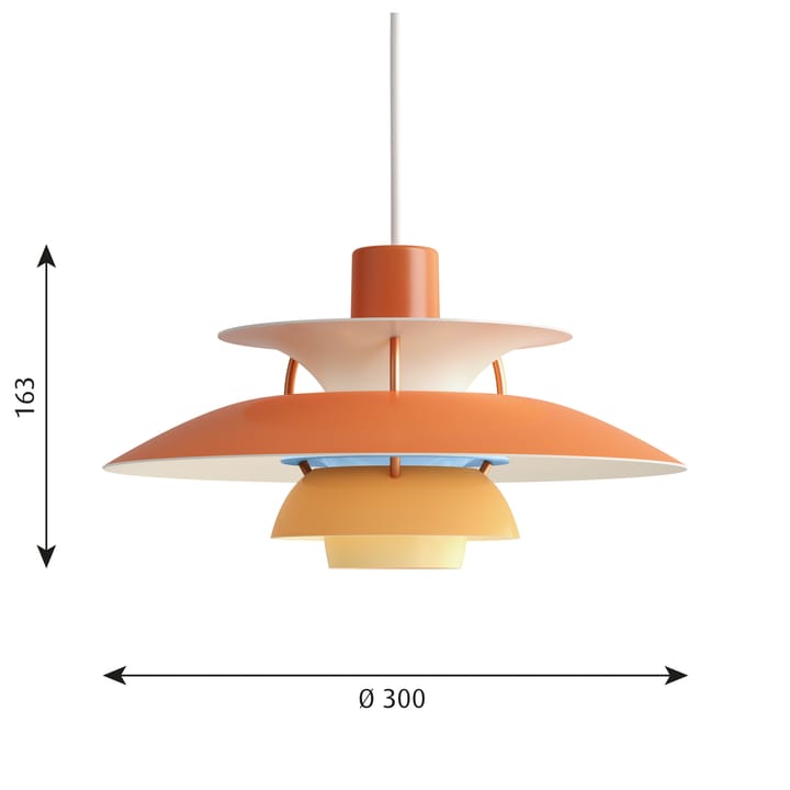 PH 5 MINI pendel - Orange - Louis Poulsen