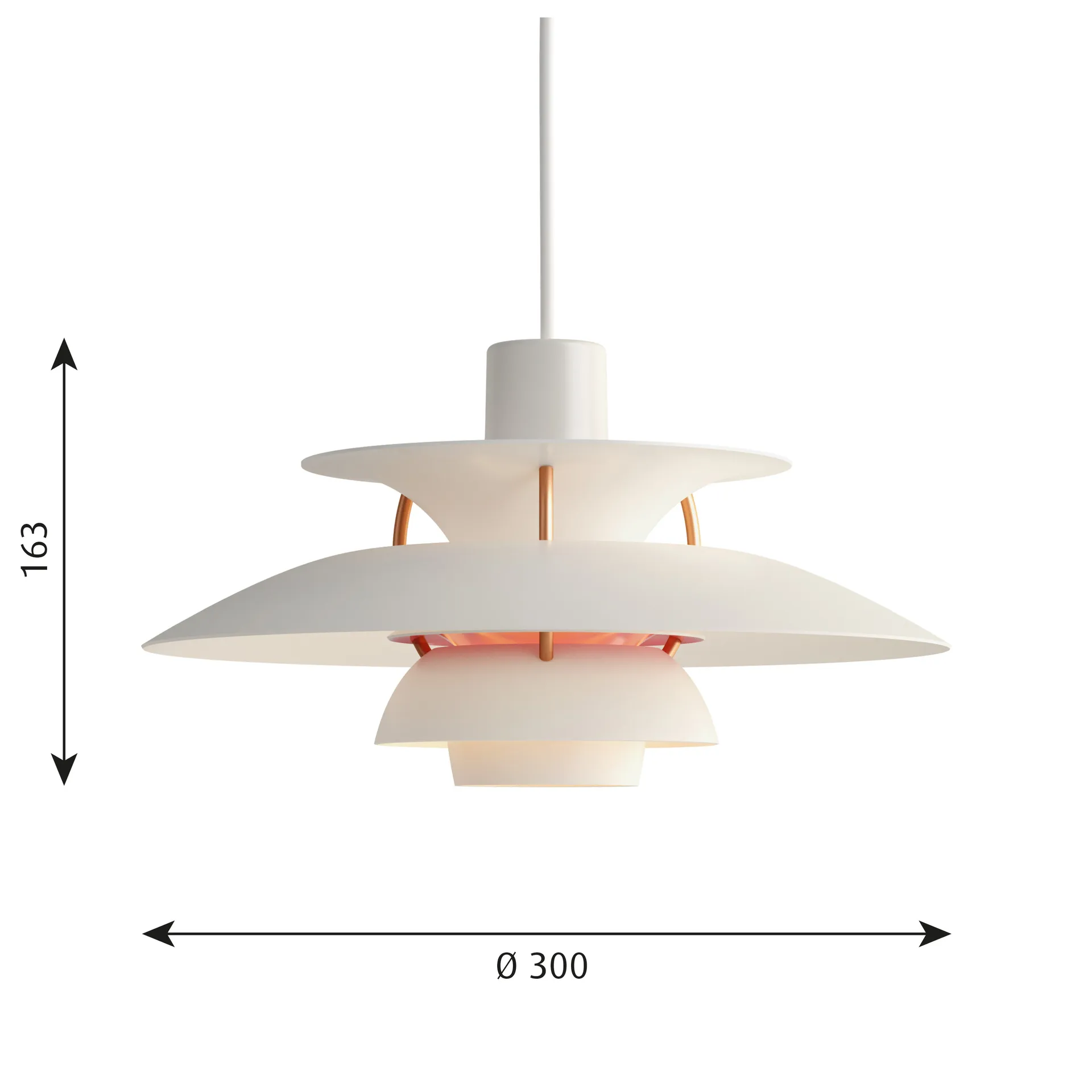 PH 5 pendel, Ø300, Modern vit Louis Poulsen