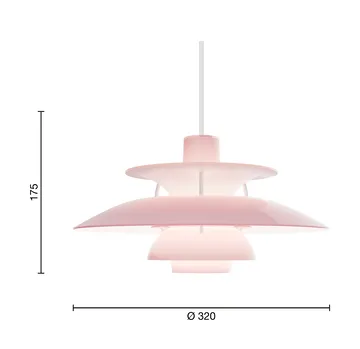 PH 5 pendel Ø32 cm - Opal pale rose - Louis Poulsen