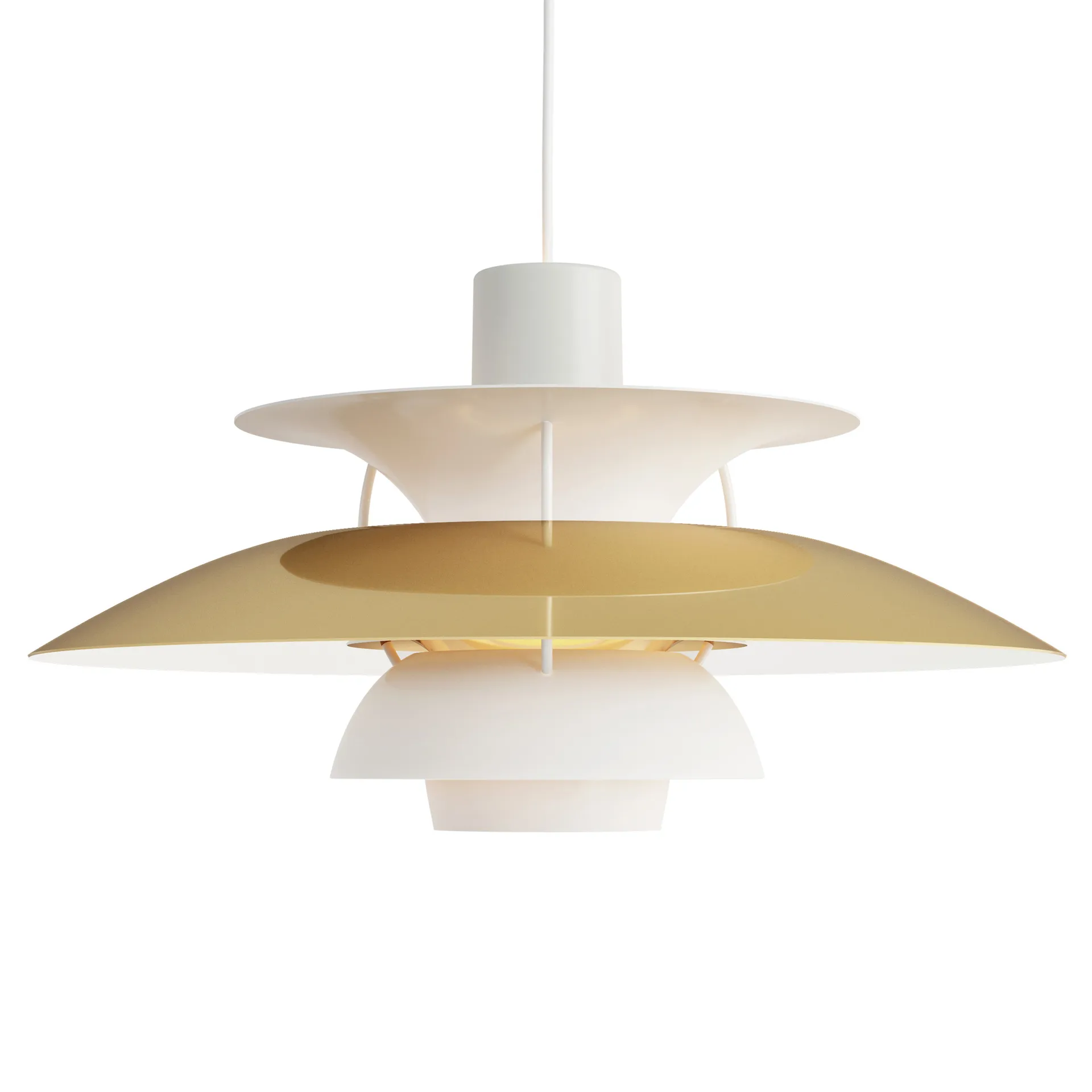 PH 5 pendel, Ø500, Mässing Louis Poulsen