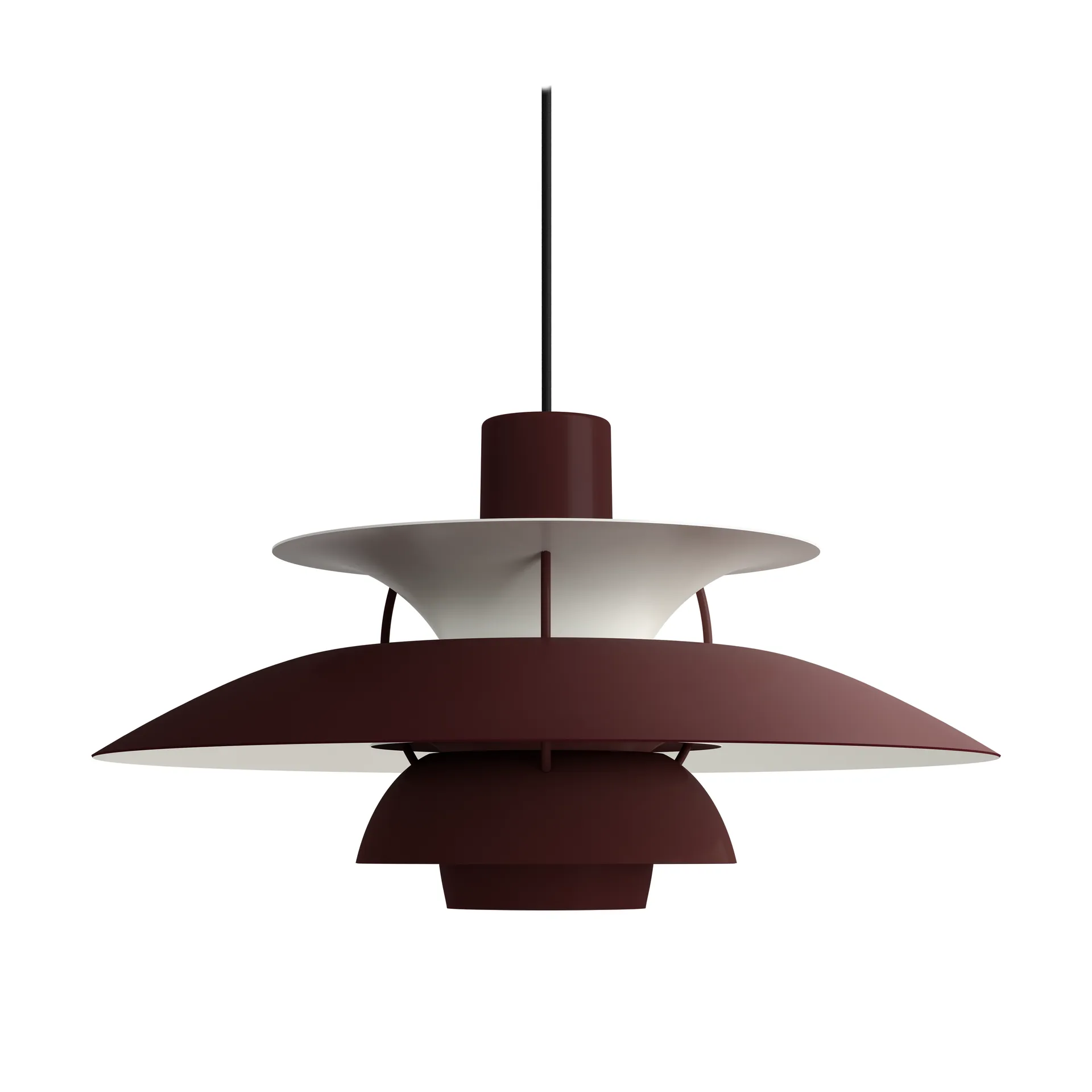 PH 5 pendel, Ø500, Monokrom Burgundy Louis Poulsen