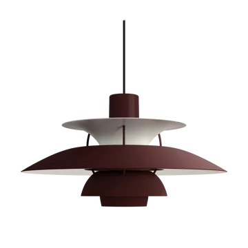 PH 5 pendel - Ø500, Monokrom Burgundy - Louis Poulsen