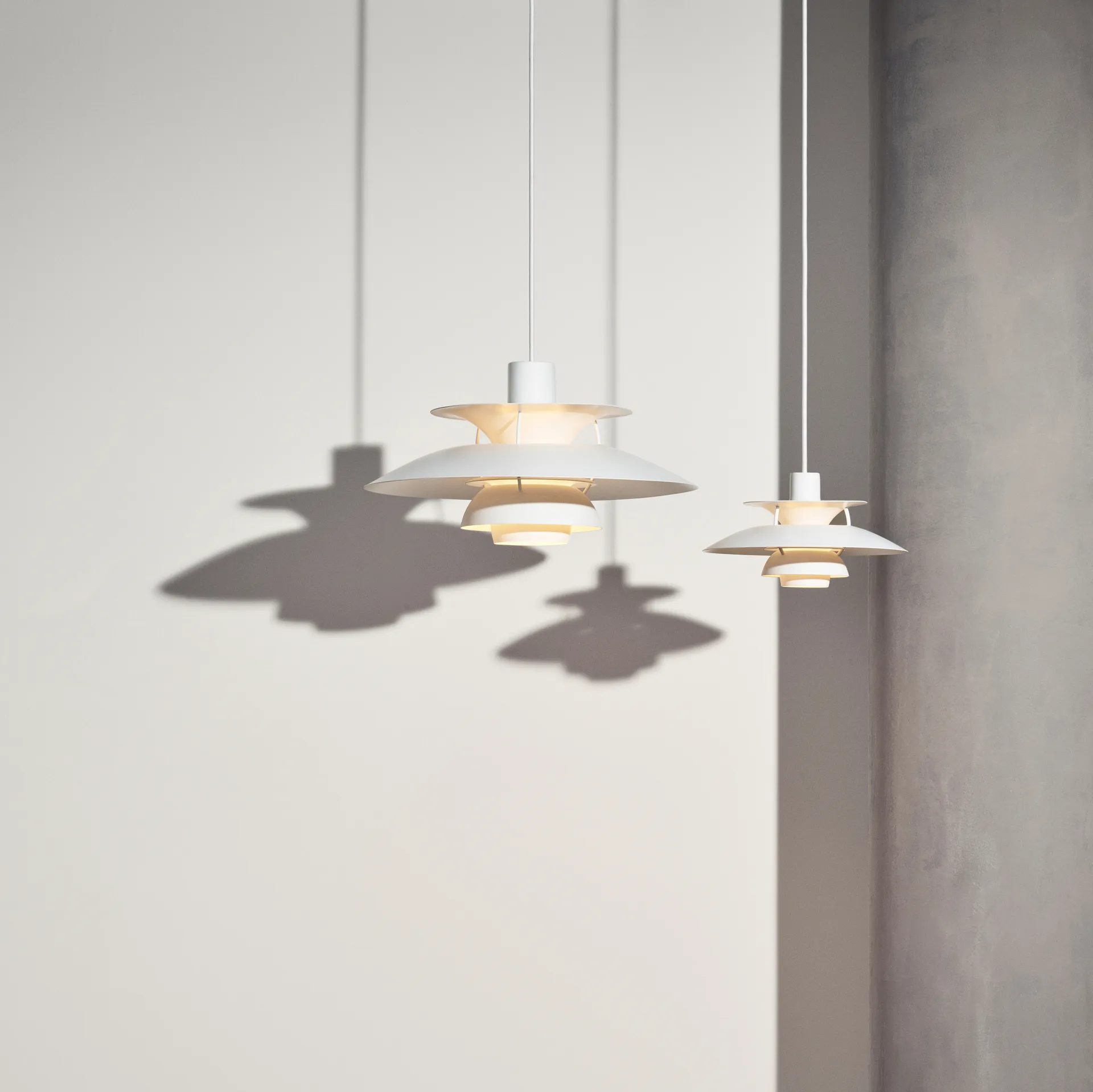 PH 5 pendel monokrom, Vit Louis Poulsen