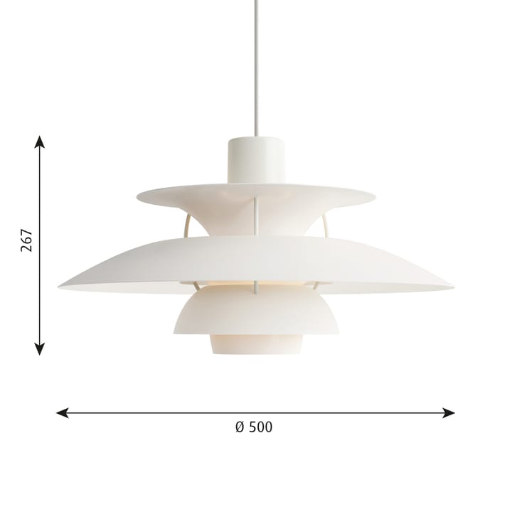 PH 5 pendel monokrom - Vit - Louis Poulsen