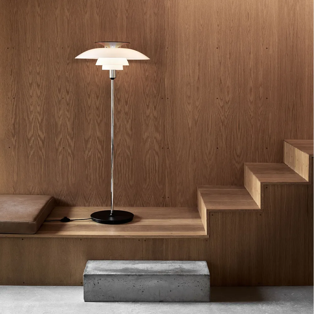 PH 80 golvlampa, Svart, vit opal akryl Louis Poulsen