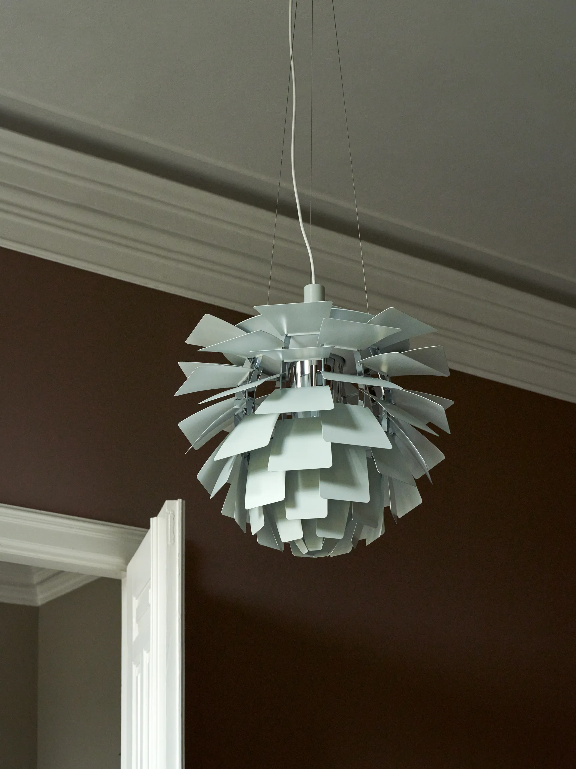 PH Artichoke pendel Ø48 cm, Dusty green-high lustre chrome plated Louis Poulsen