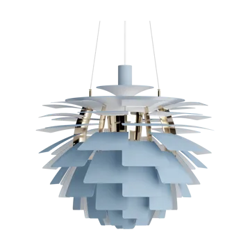 PH Artichoke pendel Ø60 cm - Dusty blue-brass metallised - Louis Poulsen