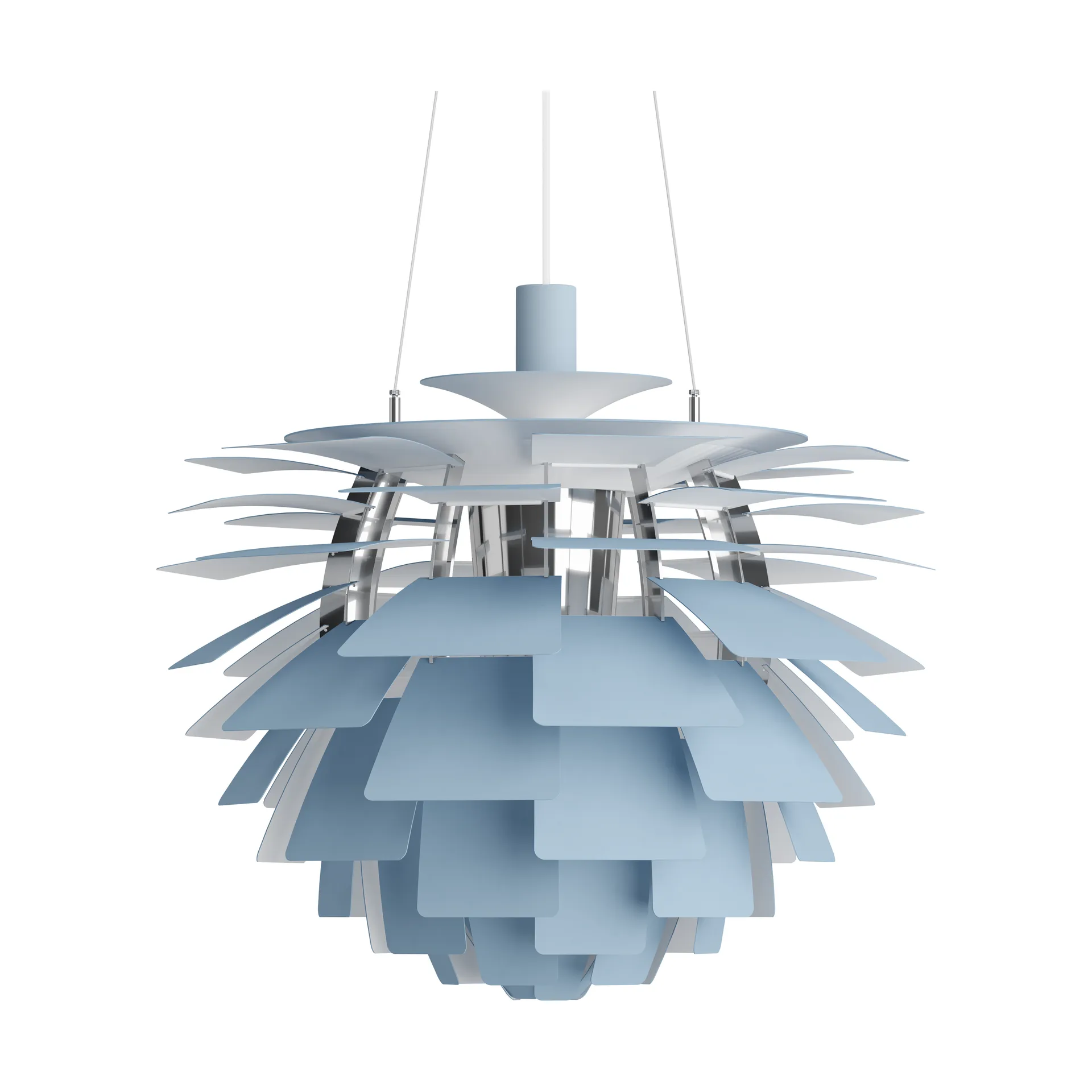 PH Artichoke pendel Ø60 cm, Dusty blue-high lustre chrome plated Louis Poulsen
