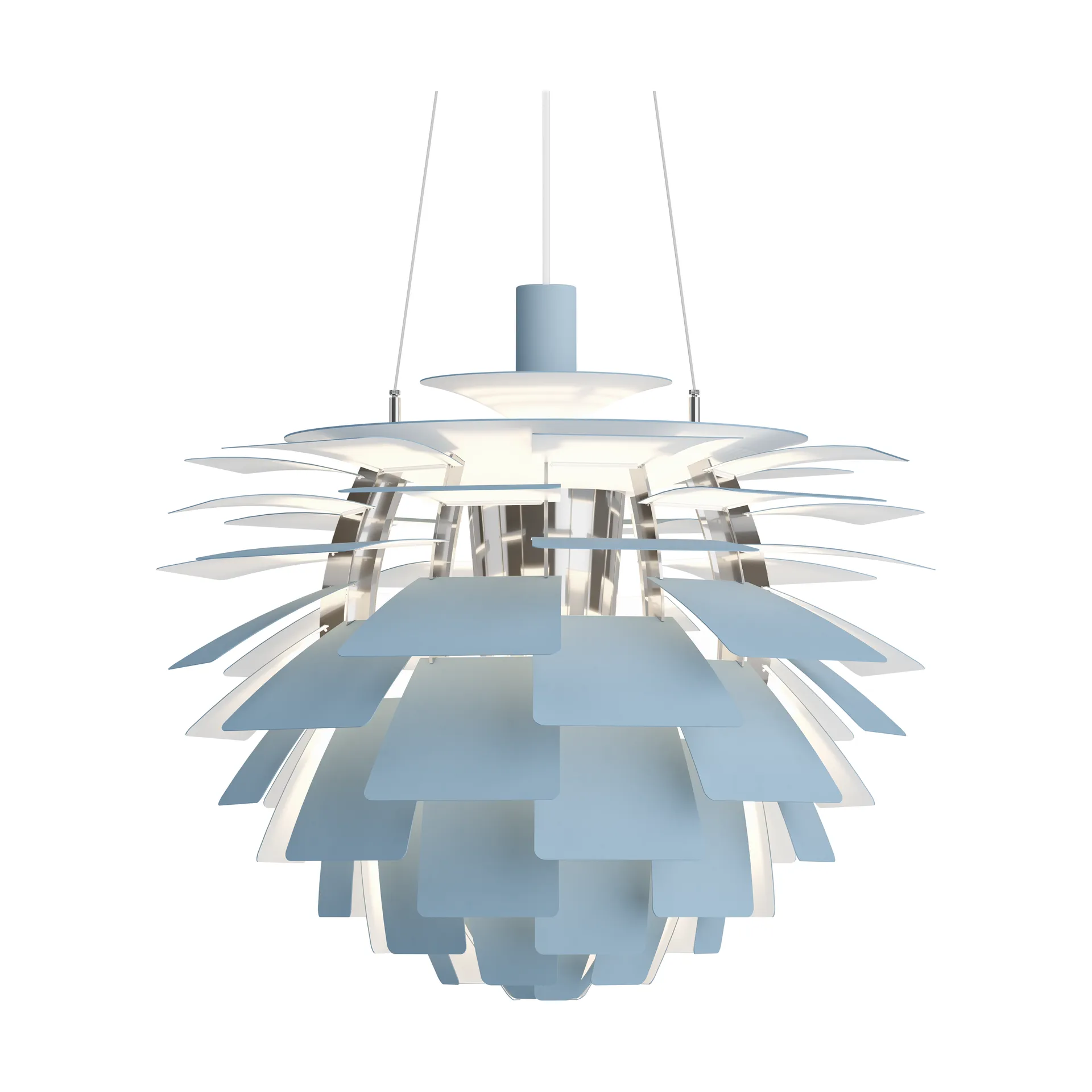 PH Artichoke pendel Ø60 cm, Dusty blue-high lustre chrome plated Louis Poulsen
