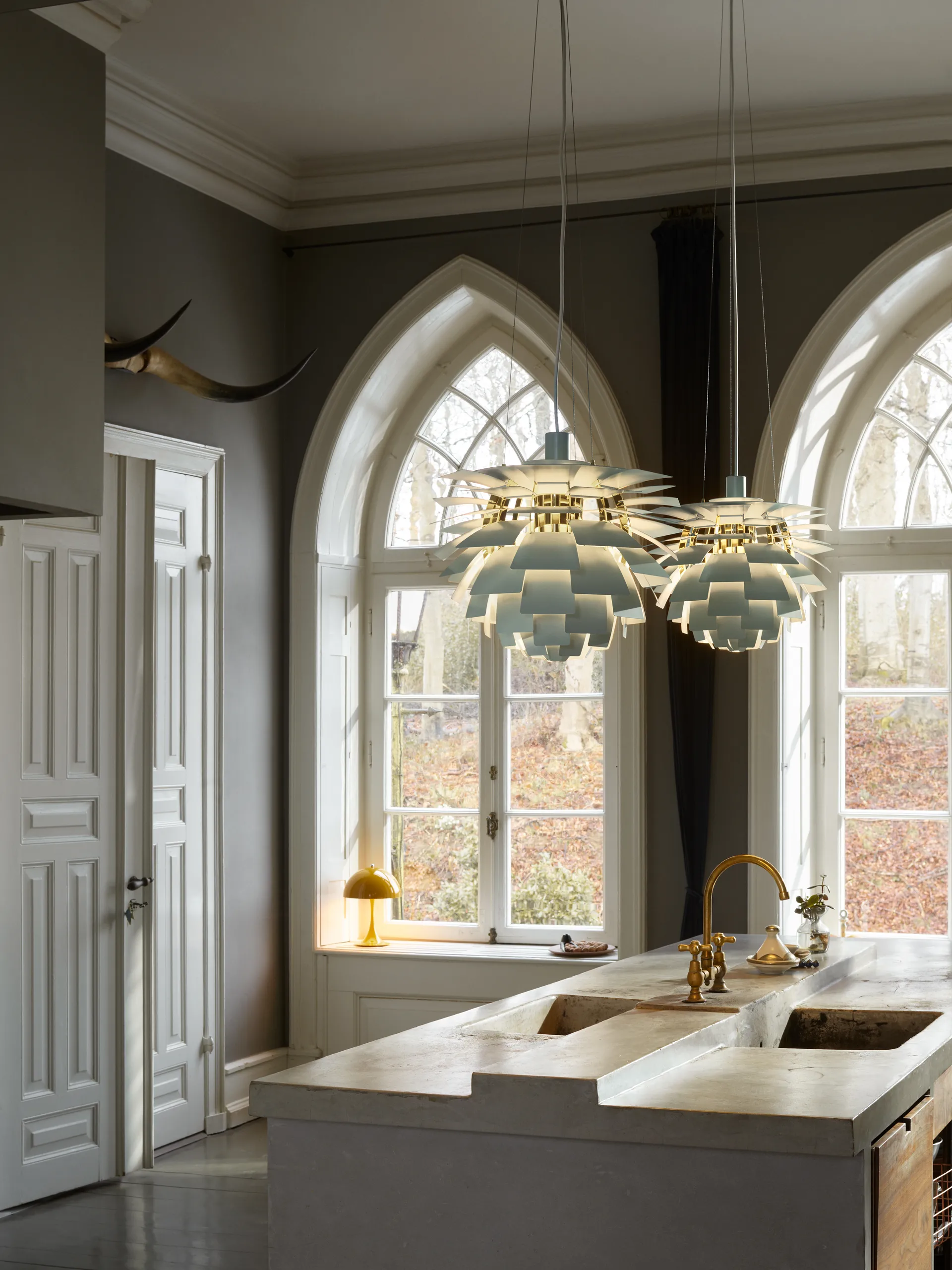 PH Artichoke pendel Ø60 cm, Dusty green-high lustre chrome plated Louis Poulsen