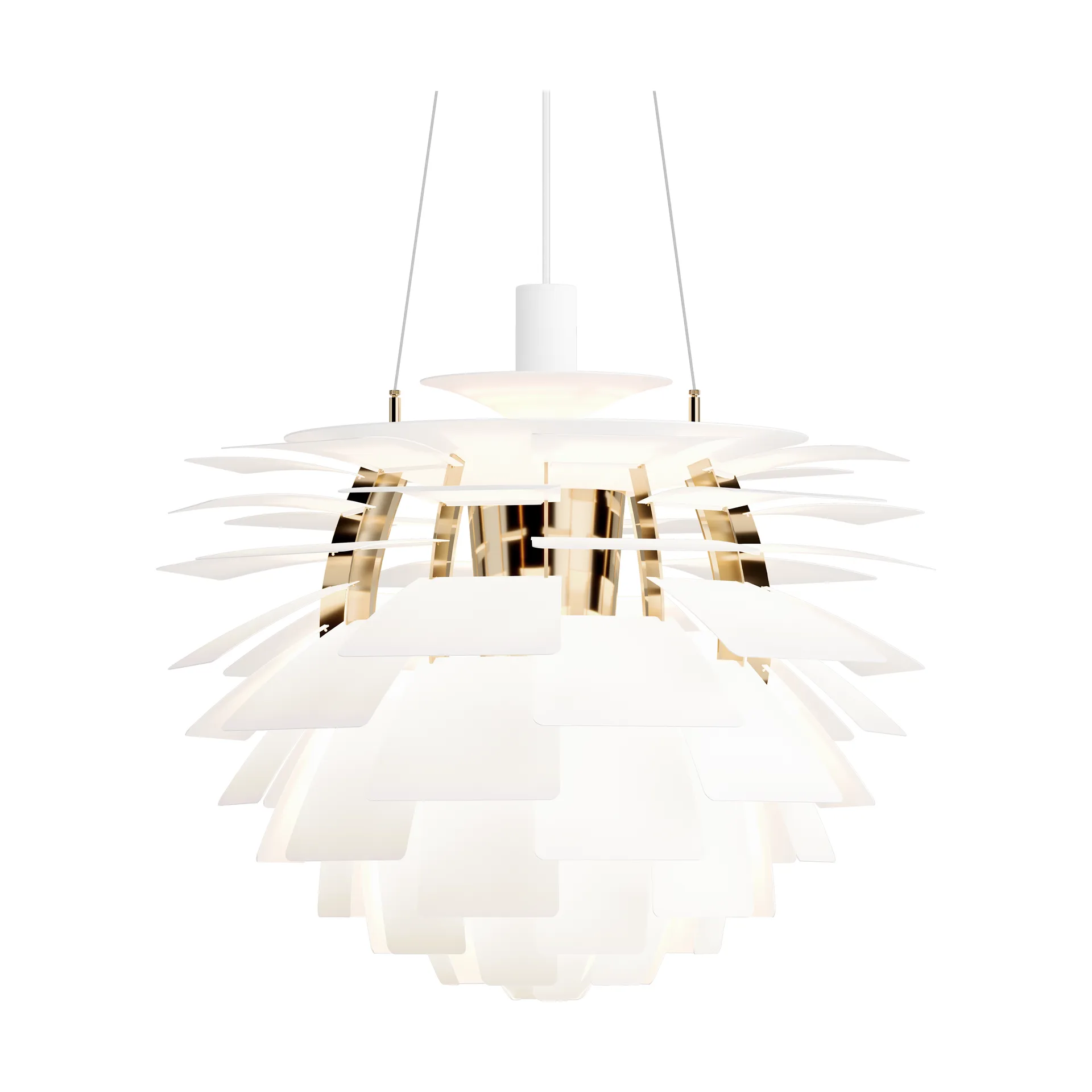 PH Artichoke pendel Ø60 cm, Soft white-brass metallised Louis Poulsen
