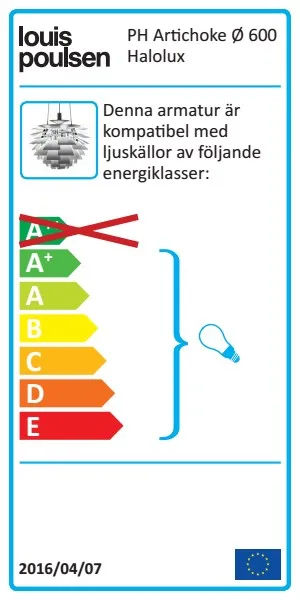 PH Artichoke pendel Ø60 cm, Vit Louis Poulsen
