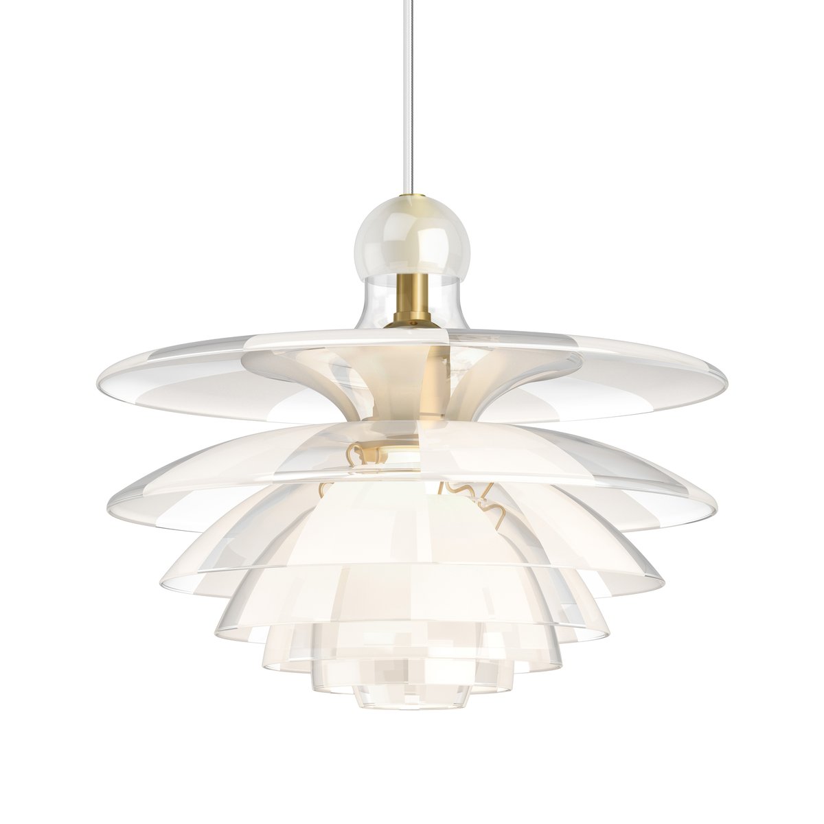 Louis Poulsen PH Septima pendel 50 cm Glas | Skandinavisk Design | Taklampor & Pendlar | Transparent