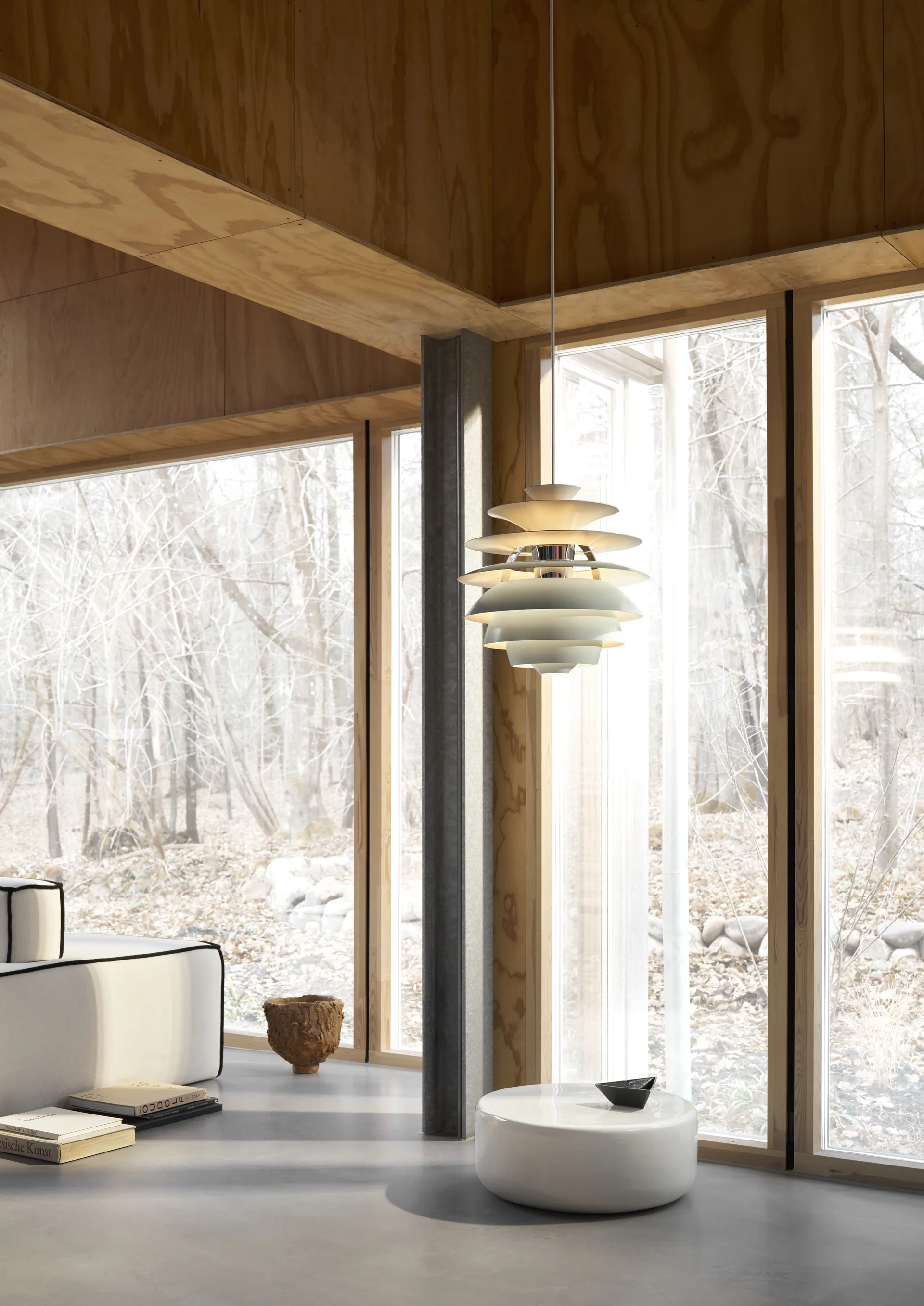 PH Snowball pendel E27, Dusty blue-chrome Louis Poulsen