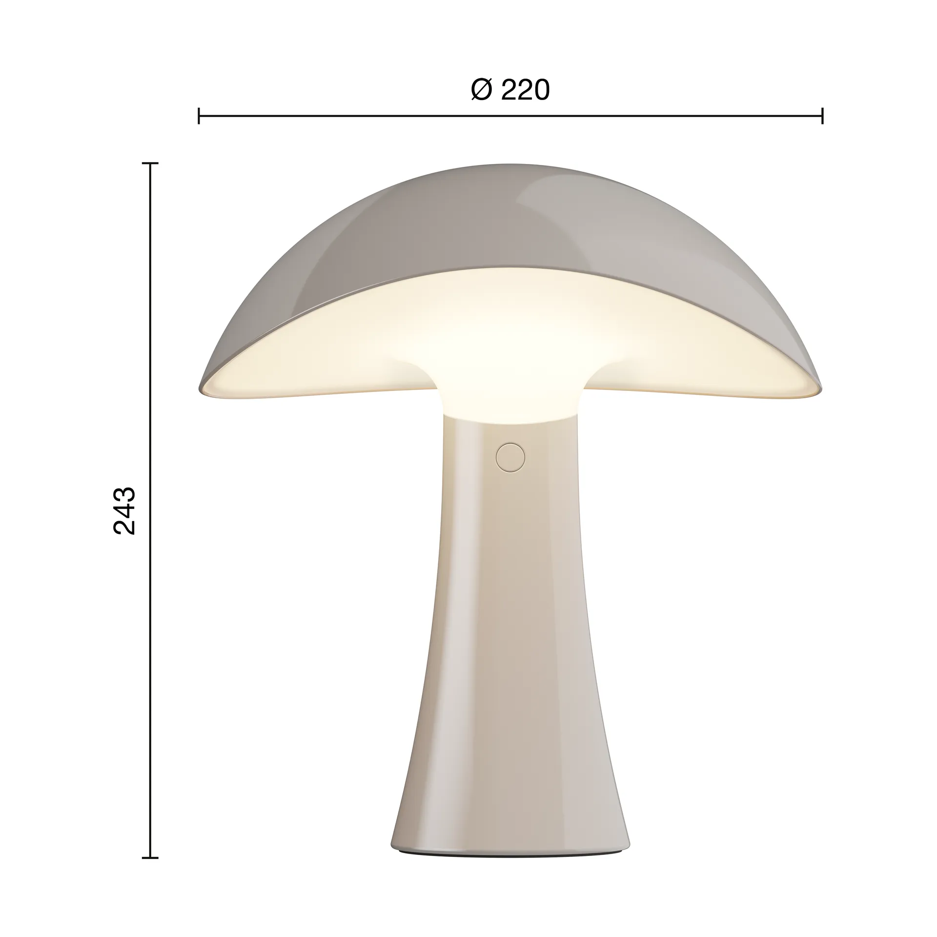 Rumee 220 portabel bordslampa, Earth Grey Louis Poulsen